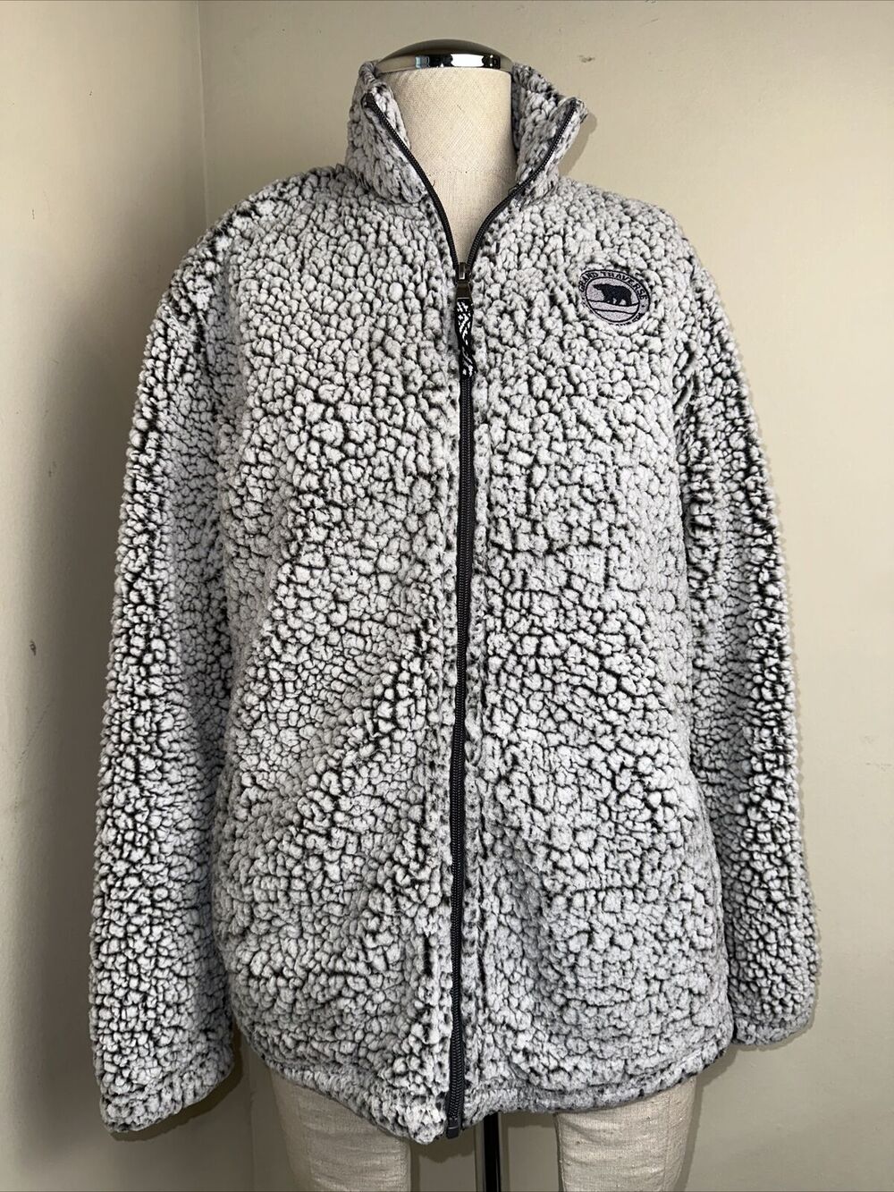 Grand Traverse Resort Michigan Full Zip Fluffy Boxercraft Fleece Jacket Sz M